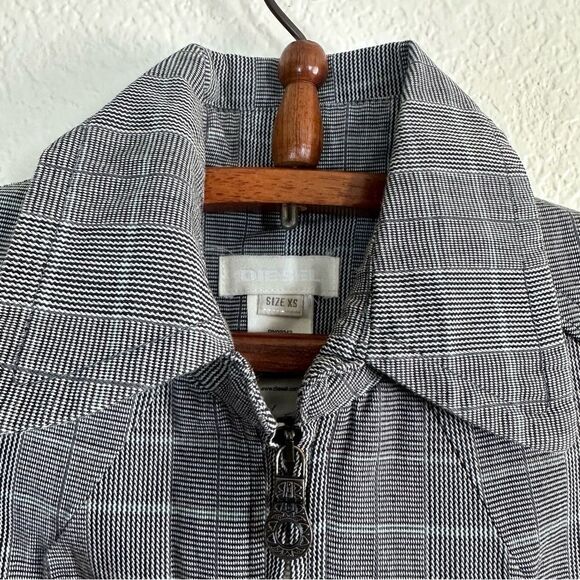 Y2K Diesel Utility Cargo Plaid Mini Dress Size XS - Picture 4 of 10